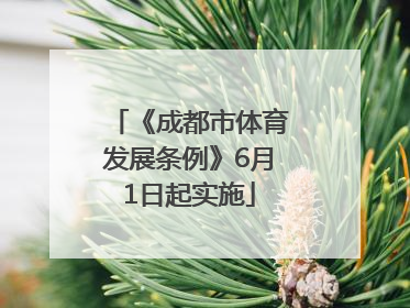 《成都市体育发展条例》6月1日起实施