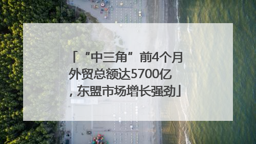 “中三角”前4个月外贸总额达5700亿，东盟市场增长强劲