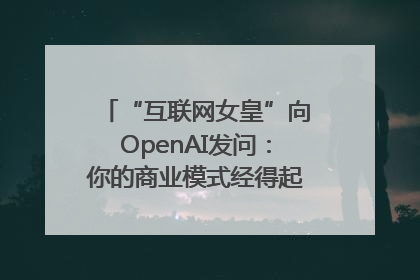 “互联网女皇”向OpenAI发问：你的商业模式经得起价格战考验么？