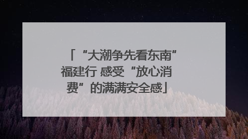“大潮争先看东南”福建行 感受“放心消费”的满满安全感