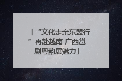 “文化走亲东盟行”再赴越南 广西邕剧粤韵展魅力