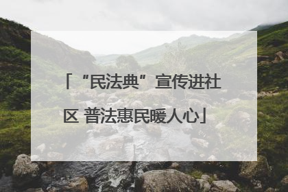 “民法典”宣传进社区 普法惠民暖人心