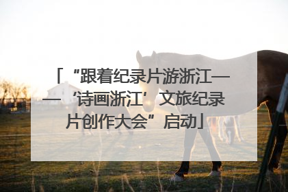 “跟着纪录片游浙江——‘诗画浙江’文旅纪录片创作大会”启动
