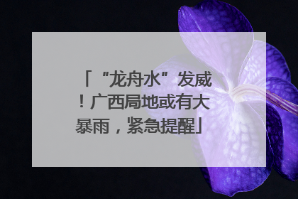 “龙舟水”发威！广西局地或有大暴雨，紧急提醒