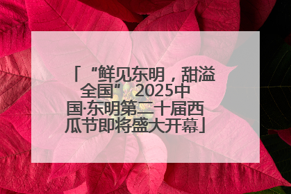 “鲜见东明，甜溢全国” 2025中国·东明第二十届西瓜节即将盛大开幕
