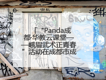 “Panda成都·华教云课堂——峨眉武术正青春”活动在成都市成华区举行