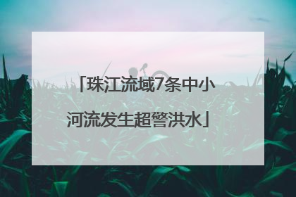 珠江流域7条中小河流发生超警洪水
