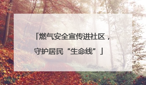 燃气安全宣传进社区，守护居民“生命线”