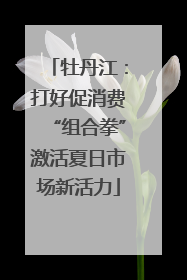 牡丹江：打好促消费“组合拳”激活夏日市场新活力