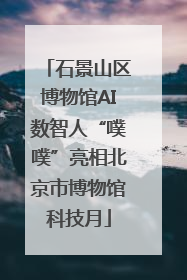 石景山区博物馆AI数智人“噗噗”亮相北京市博物馆科技月