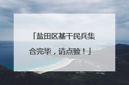 盐田区基干民兵集合完毕,请点验!