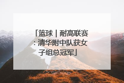 篮球｜耐高联赛：清华附中队获女子组总冠军