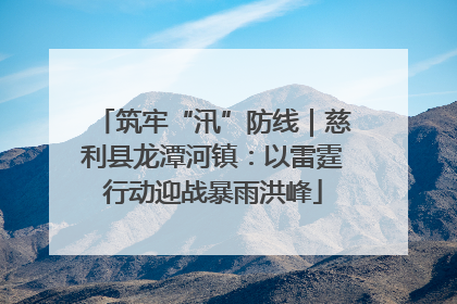 筑牢“汛”防线｜慈利县龙潭河镇：以雷霆行动迎战暴雨洪峰