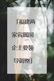 福建两家省属国企主要领导调整