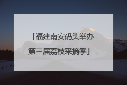 福建南安码头举办第三届荔枝采摘季