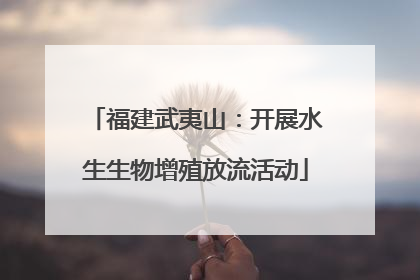 福建武夷山：开展水生生物增殖放流活动