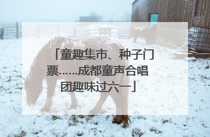 童趣集市、种子门票……成都童声合唱团趣味过六一