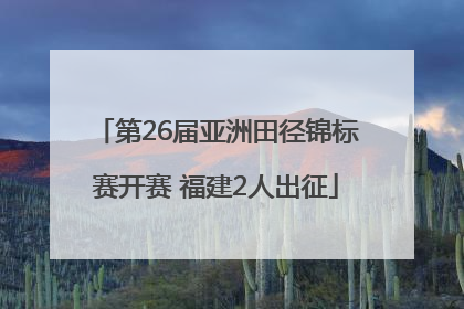 第26届亚洲田径锦标赛开赛 福建2人出征