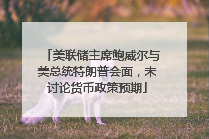 美联储主席鲍威尔与美总统特朗普会面，未讨论货币政策预期