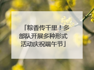 粽香传千里！多部队开展多种形式活动庆祝端午节
