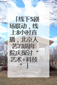 线下5剧场联动，线上8小时直播，北京人艺73周年院庆探讨“艺术+科技”