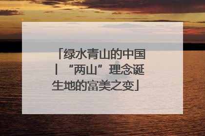 绿水青山的中国丨“两山”理念诞生地的富美之变