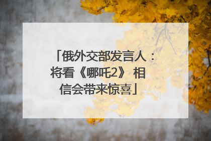 俄外交部发言人：将看《哪吒2》 相信会带来惊喜