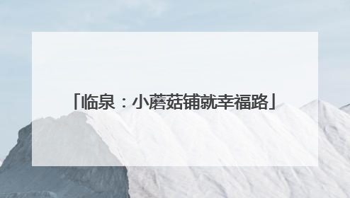 临泉：小蘑菇铺就幸福路