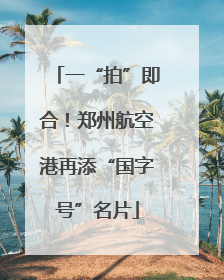 一“拍”即合！郑州航空港再添“国字号”名片