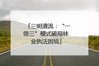 三明清流：“一带三”模式破局林业执法困境