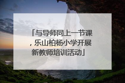 与导师同上一节课，乐山柏杨小学开展新教师培训活动