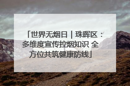 世界无烟日｜珠晖区：多维度宣传控烟知识 全方位共筑健康防线