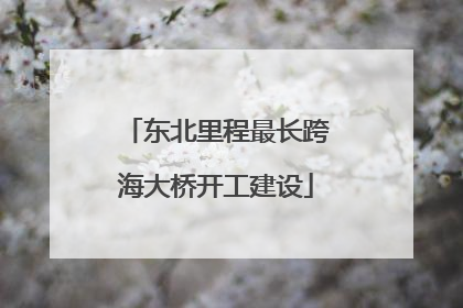 东北里程最长跨海大桥开工建设