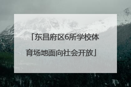 东昌府区6所学校体育场地面向社会开放