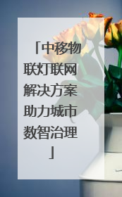 中移物联灯联网解决方案助力城市数智治理