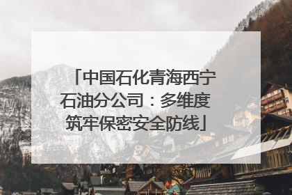 中国石化青海西宁石油分公司：多维度筑牢保密安全防线