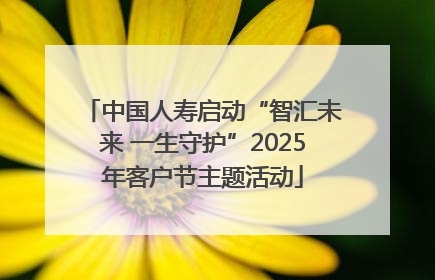 中国人寿启动“智汇未来 一生守护”2025年客户节主题活动