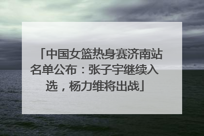 中国女篮热身赛济南站名单公布：张子宇继续入选，杨力维将出战