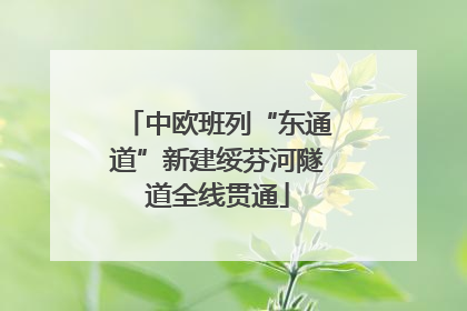 中欧班列“东通道”新建绥芬河隧道全线贯通