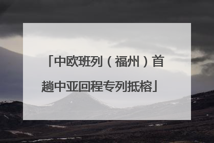 中欧班列（福州）首趟中亚回程专列抵榕