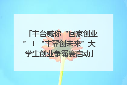 丰台喊你“回家创业”！“丰翼创未来”大学生创业争霸赛启动