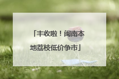 丰收啦！闽南本地荔枝低价争市