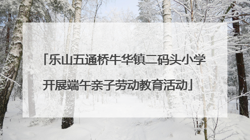 乐山五通桥牛华镇二码头小学开展端午亲子劳动教育活动