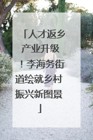 人才返乡 产业升级！李海务街道绘就乡村振兴新图景