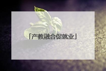 产教融合促就业