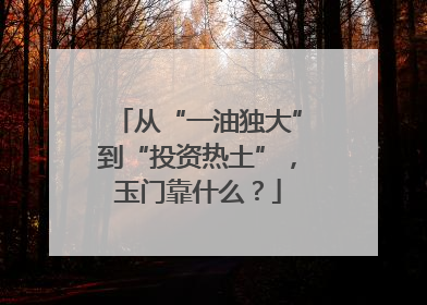 从“一油独大”到“投资热土”，玉门靠什么？