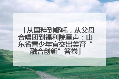 从国粹到哪吒，从父母合唱团到福利院童声：山东省青少年宫交出美育“融合创新”答卷