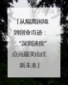 从隔离困境到创业奇迹：“深圳速度”点亮最美山庄新未来