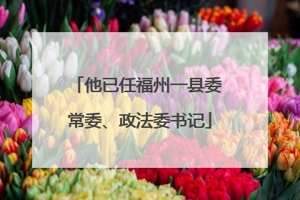他已任福州一县委常委、政法委书记