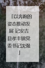 以奔跑的姿态推动发展 记安吉县孝丰镇党委书记沈强